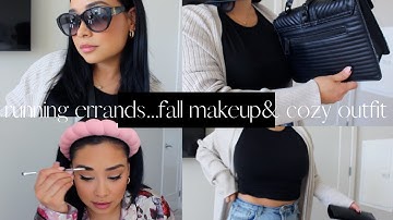 running errands...fall makeup and cozy outfit grwm