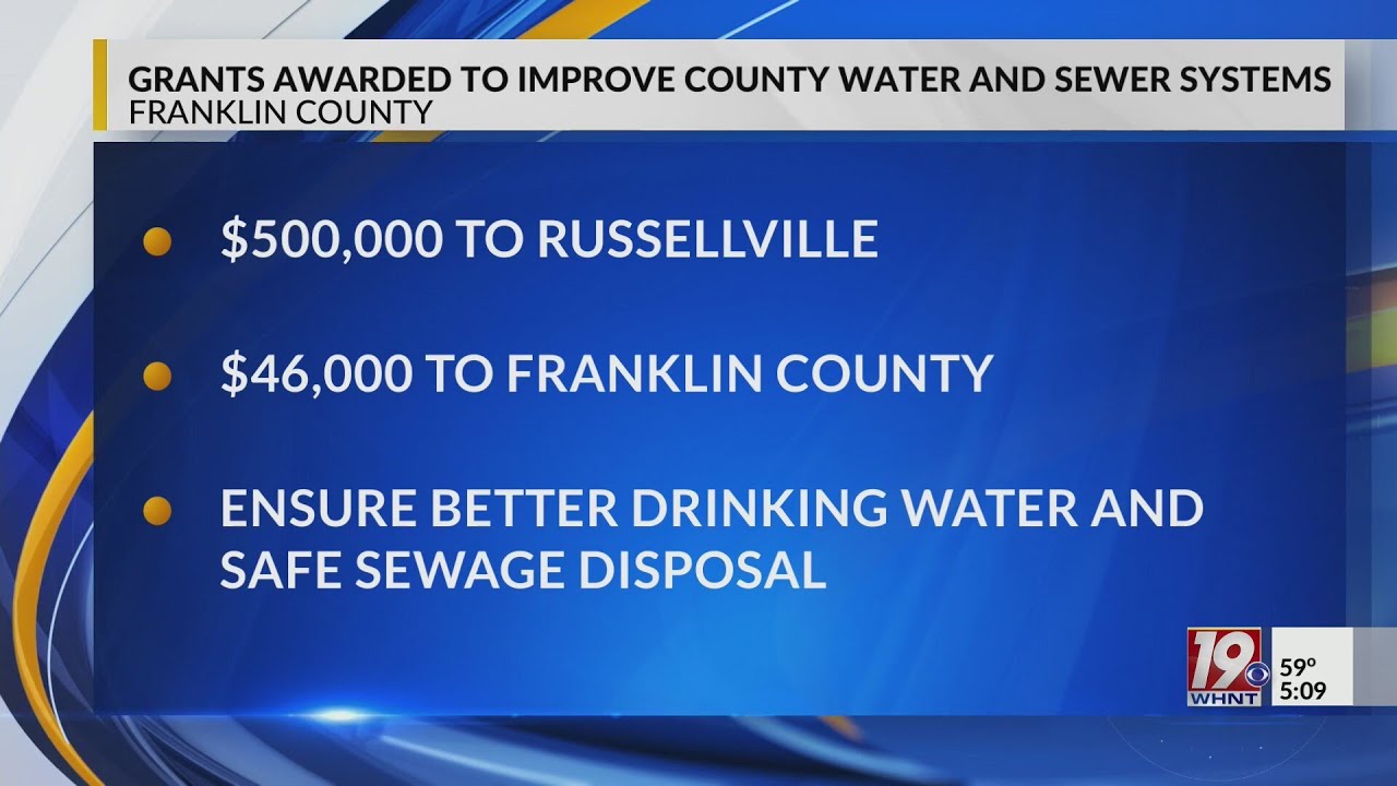 Grants Awarded To Improve County Water And Sewer Systems | November 3 ...