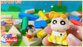 アンパンマン おもちゃ 筒入りつみ木 クレヨンしんちゃんがひまわりのお城を作るよ！ Anpanman