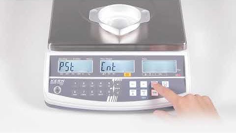 Professional counting scale with 100 item memories, counting resolution up to 75,000 pts. | KERN CFS