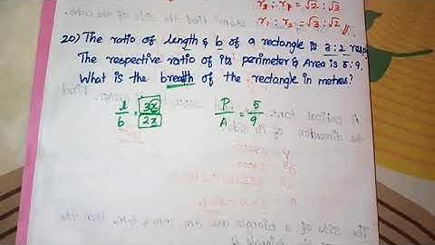 The ratio of length and breadth of a rectangle is3:2respectively.The respectiveratio of itsperimeter