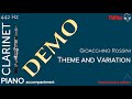 Gioacchino Rossini: Theme and Variation for clarinet  PIANO accompaniment 442Hz