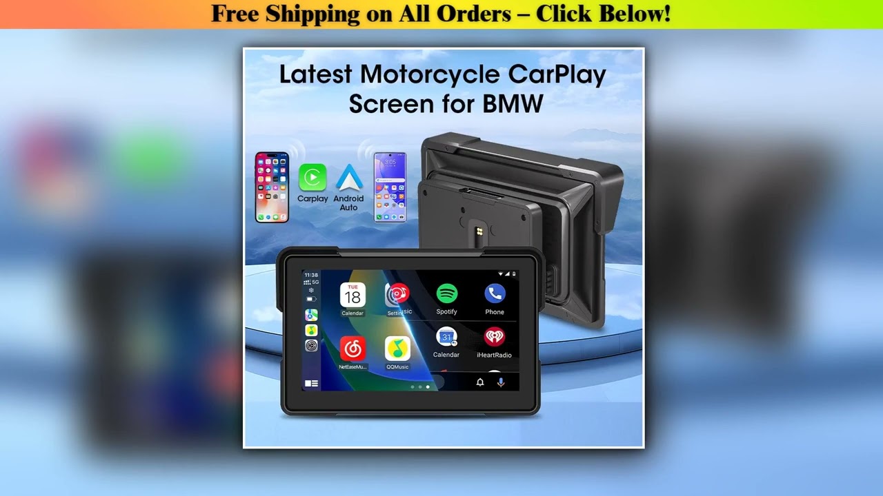For BMW Motorcycle Carplay GPS Navigation Wireless Carplay Android Auto Dual Bluetooth For BMW