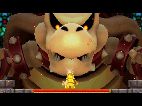 New Super Mario Bros 2 - All Bosses with Golden Mario