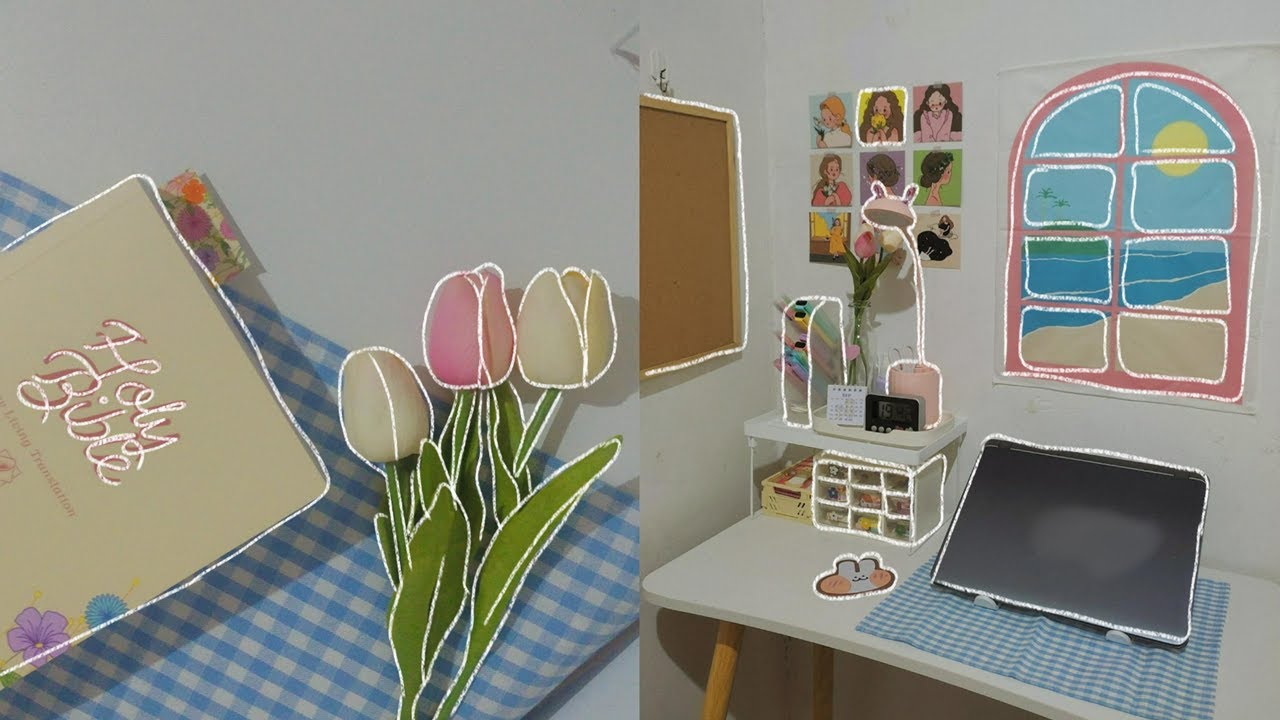 aesthetic desk makeover 🌸 + affordable shopee finds ✨ | philippines