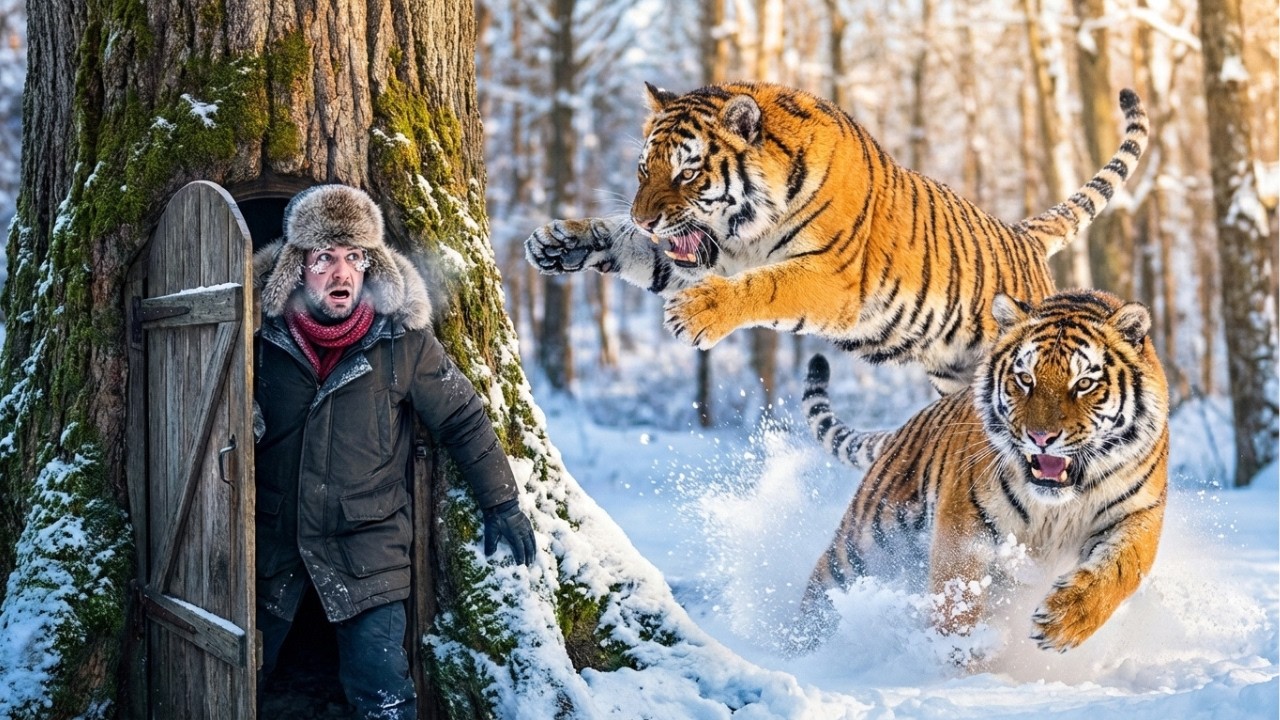 Trapped in a Tree Shelter as Tigers Attacked in -71°C Yakutia