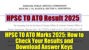 HPSC TO ATO Marks 2025: How to Check Your Results and Download Answer Keys