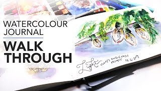 My Watercolor Journal WALK THROUGH - Inspired by DRAW YOUR DAY book by Samantha Dion Baker