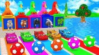 Long Slide Game With Cow Elephant Gorilla Hippopotamus Tiger 3d Animal Game Funny 3d Animals