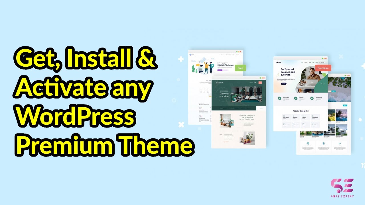 How to get a Premium WordPress theme - YouTube