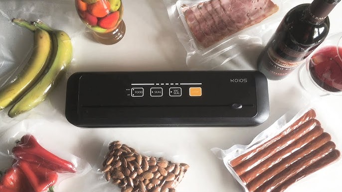 Koios Vacuum Sealer Machine, 86Kpa Automatic Vacuum Air Food sealer/Built-in Cutter Starter Kit