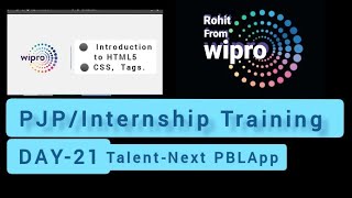 Day 21th live Wipro talentnext Java training on PBLapp lacture 21 | Internship/PJP training 2022 Profile