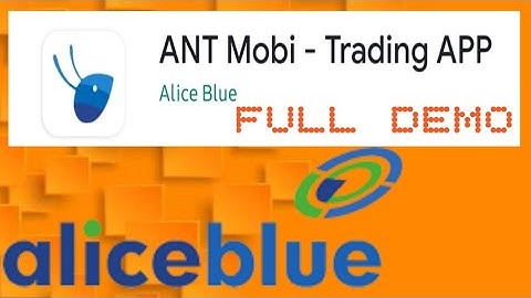 Aliceblue Mobile App Full demo | ANT Mobi Full demo | Aliceblue demo|How to use Aliceblue Mobile App