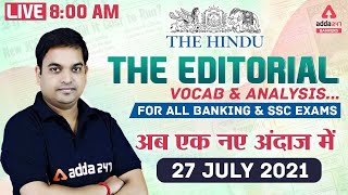 The Hindu Editorial Analysis | The Hindu Vocabulary for Banking & SSC Exams 27 July 2021