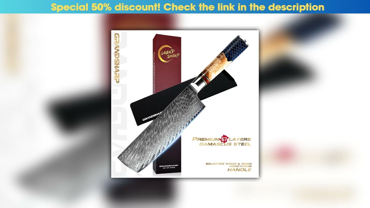 New Arrival Grandsharp Professional Kitchen Knife Japanese Nakiri 7 Inch Japanese Damascus Stainles