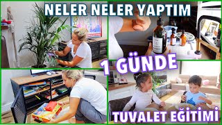 TUVALET EĞİTİMİ 1 GÜNDE BİTTİ ✅ SESSIZ TEMİZLİK VLOG 🧑🏼‍🍳 EVDE YAPTIĞIM İLK YEMEK ❤️