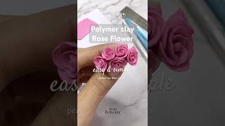 Polymer clay rose flower making | easy & perfect for filler pieces #polymerclay #rose #tutorial #diy