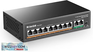 MokerLink 11 Port PoE Switch with 9 Port PoE+ 2 Fast Ethernet