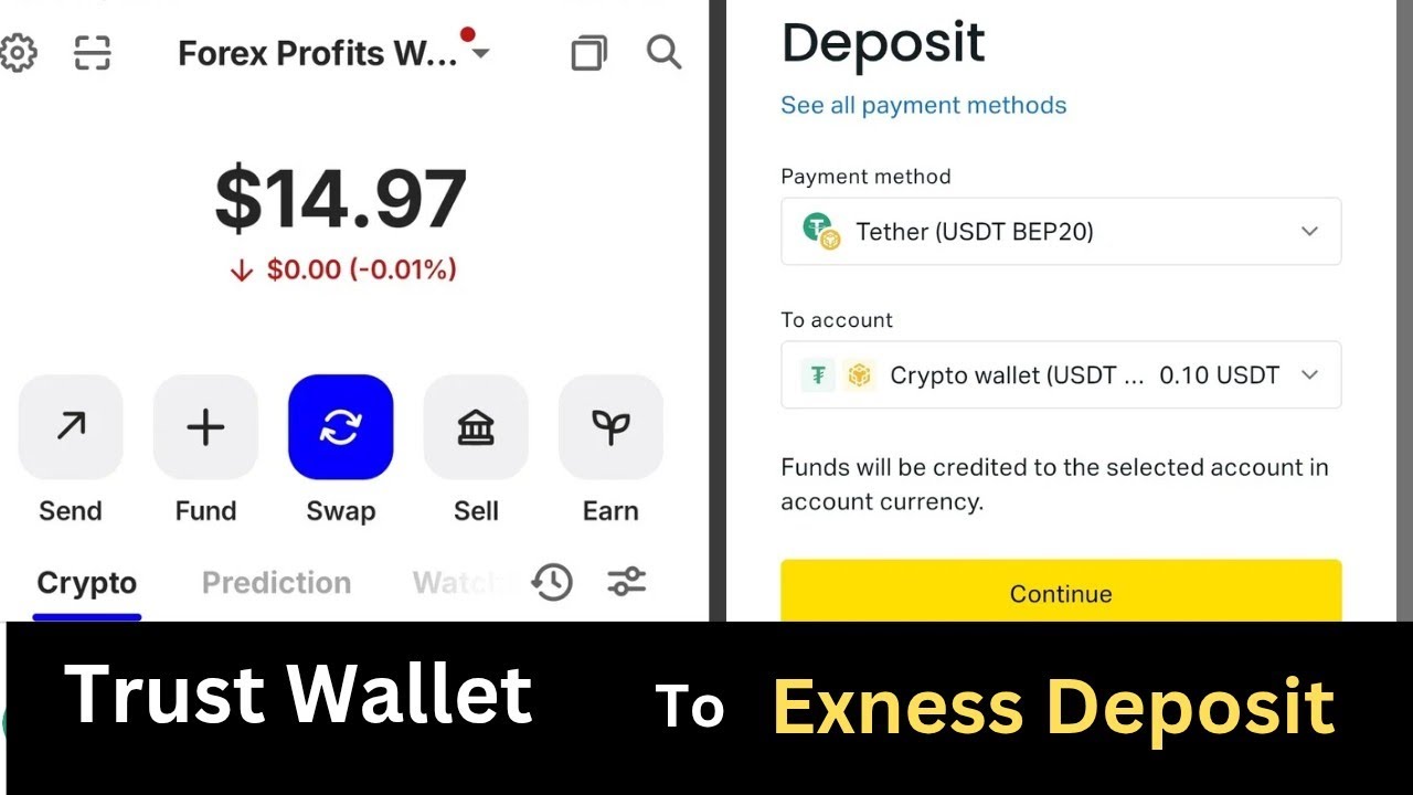 Перевод USDT из Trust Wallet в Exness: как перевести USDT из Trust Wallet в Exness.