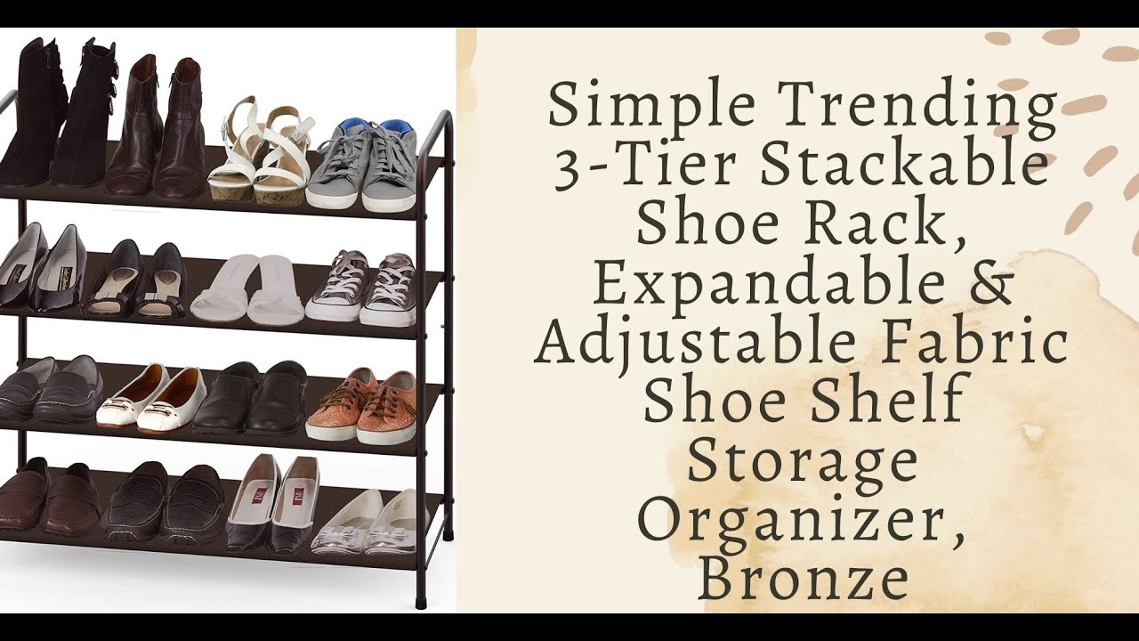 3-Tier Stackable Shoe Rack | Fabric Shoe Shelf Storage Organizer
