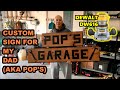 Custom Wood Garage Sign For My Dad / Dewalt DW616 Router (Full Process Start to Finish).