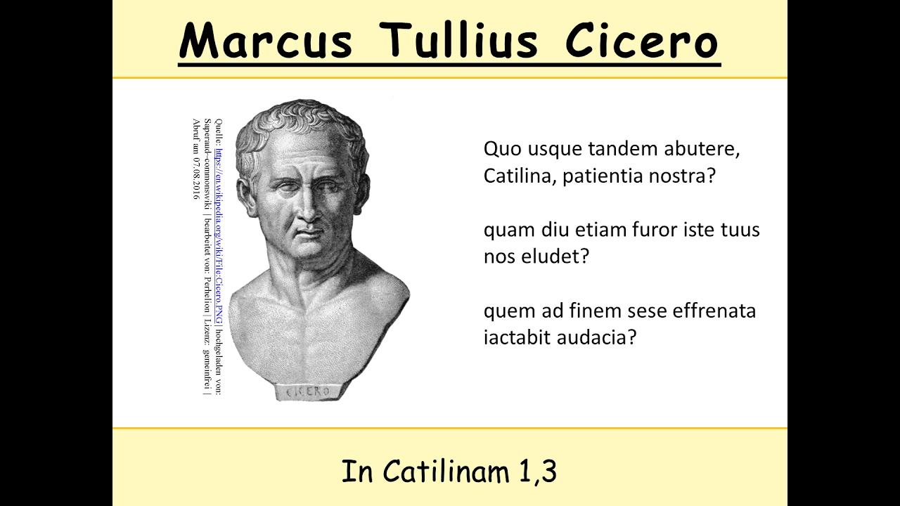 Cicero, In Catilinam 1,3 interaktive Übersetzung [Let's translate