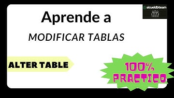 Modificar columnas en tablas: alter column