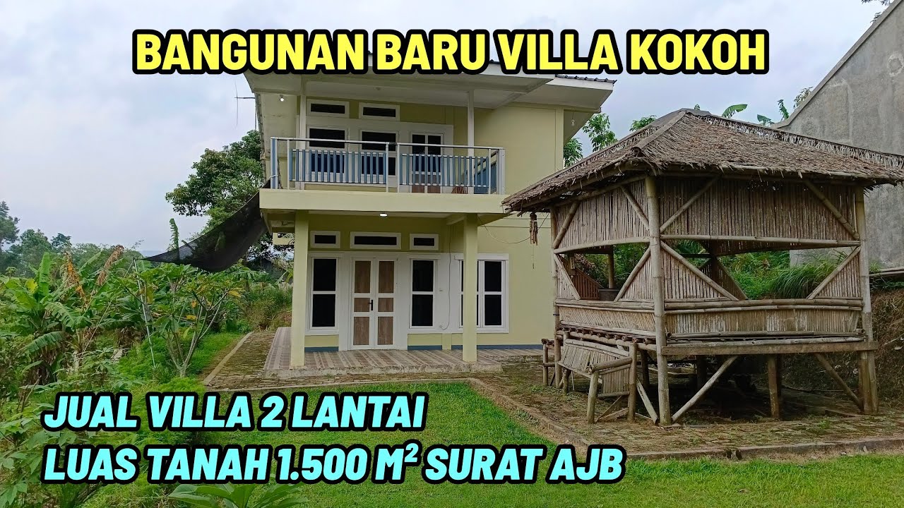 DI JUAL VILLA 2 LANTAI BANGUNAN MASIH BARU‼️LUAS TANAH 1500 M² SURAT AJB HARGA 900 JUTA NEGO‼️