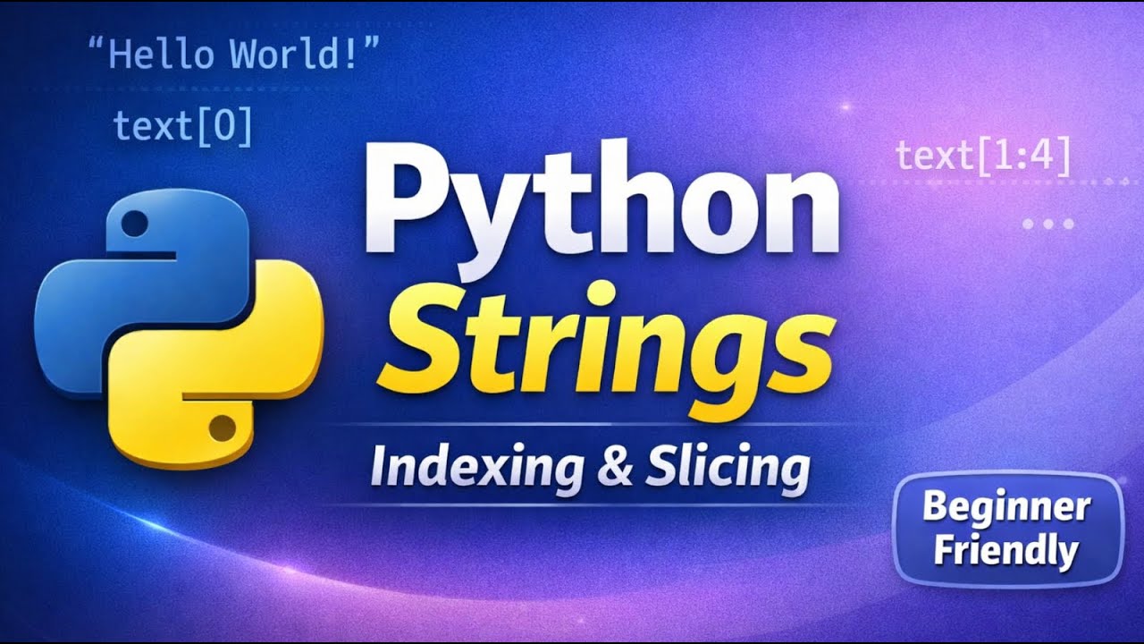 Python Strings Explained | Indexing & Slicing for Beginners