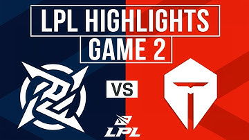 NIP vs TES Highlights Game 2 | LPL 2025 Split 2 | Ninjas in Pyjamas vs Top Esports
