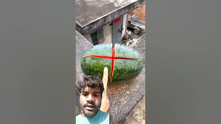 Experiment: Will a watermelon explode if it rolls down from a tall building? 🍉💥#shorts Amir