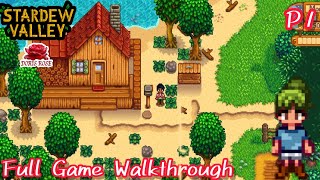 Stardew Valley | Full Gameplay Walkthrough | Part 1 Beach Farm Female Character