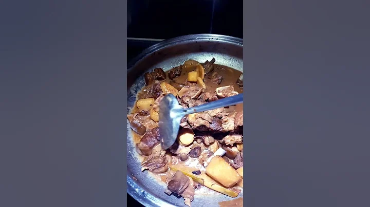 beef with pancoat,bamboo sprout, sugar cane and wa...