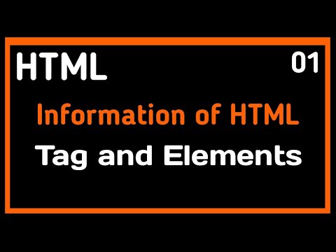 Information about HTML and file format  with tag and element ( class 01) | Tutorial4you |