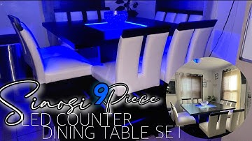 Siaosi 9 Piece Led Counter Dining Table Set 2021 Review & First Look