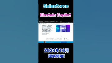 Salesforce Einstein Copilot 2024年10月提供開始予定！#salesforce #ai