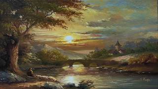How I Paint Landscape Just By 4 Colors Oil Painting Landscape Step By Step 137 By Yasser Fayad