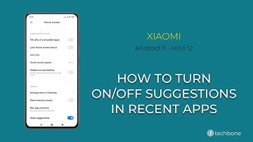 How to Turn on/off Suggestions in Recents - Xiaomi [Android 11 - MIUI 12]