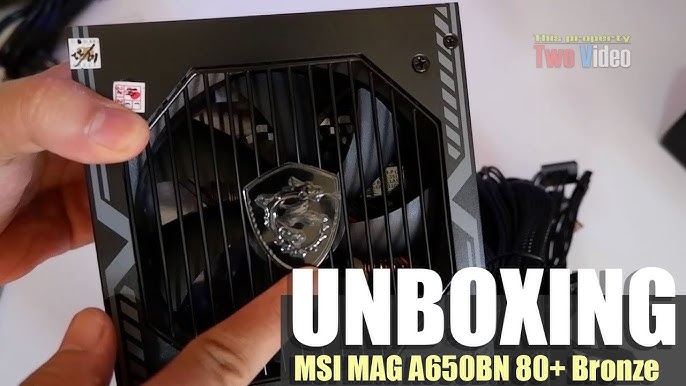 MSI MAG A650BN 650W ATX 80 PLUS BRONZE Certified Active PFC Power Supply 