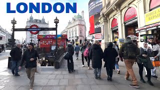 4K CHRISTMAS LONDON Streets of London on foot Piccadilly Circus 🇬🇧 Beauty of UK Don't Miss Out!