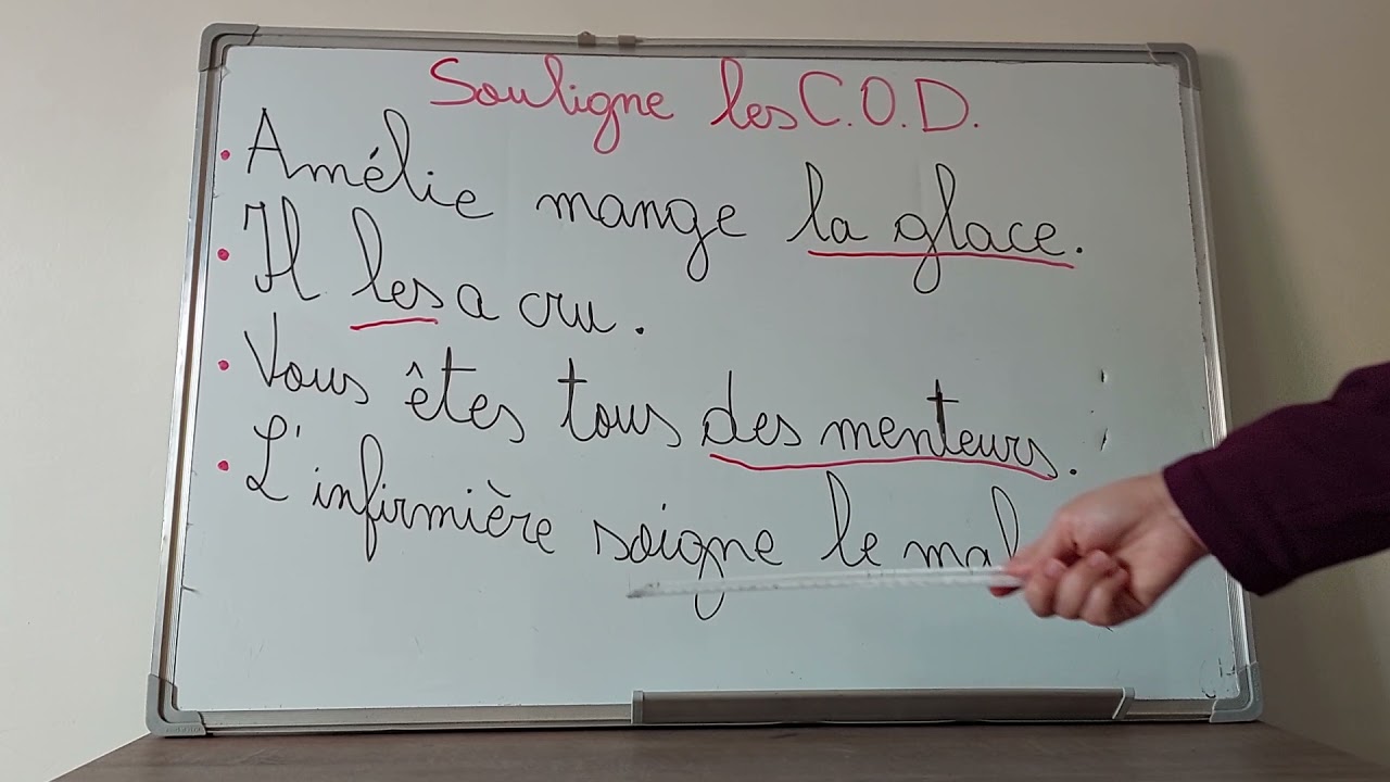 Exercice - Souligne le complément d'objet direct (C.O.D.)