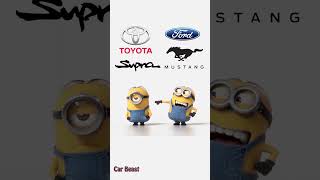 Supra vs Mustang turbo sound minion style.funny#tiktok #funny #supra #mustang #trending #status #fy