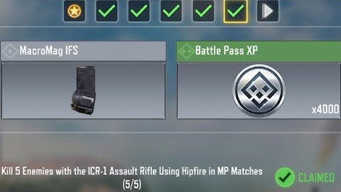 COD Mobile Kill 5 Enemies with the ICR-1 Assault Rifle Using HipFire in MP Matches Task Complete