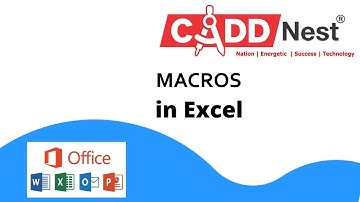 CADD NEST || Macros in Excel || RT NAGAR || KANTHARAJ .N