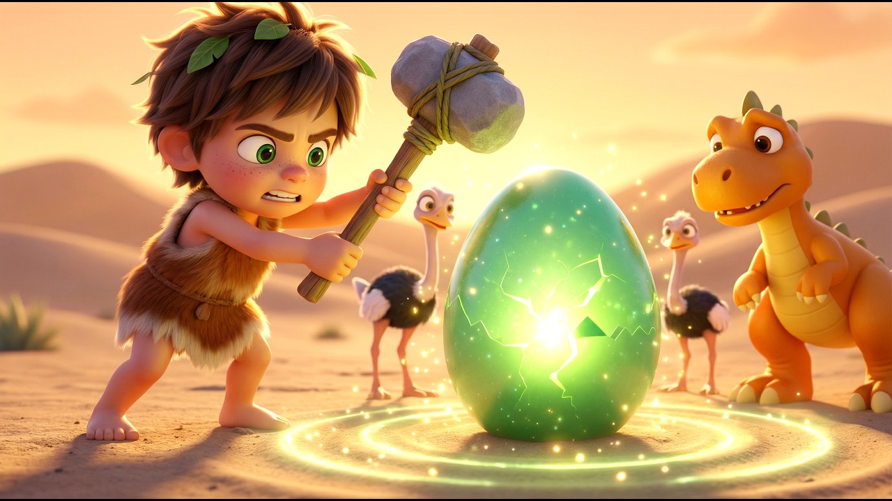 Oh No! 😱 Naughty Caveboy Stole Eggs from Old MacDonald’s Farm! 🥚🦖 Epic Helicopter Rescue! 🚁