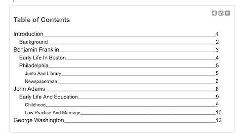Zoho Docs: Table of Contents in Zoho Writer