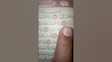 #سورةـ التكوير (اذا الشمس كورت وإذا النجوم انكدرت............)