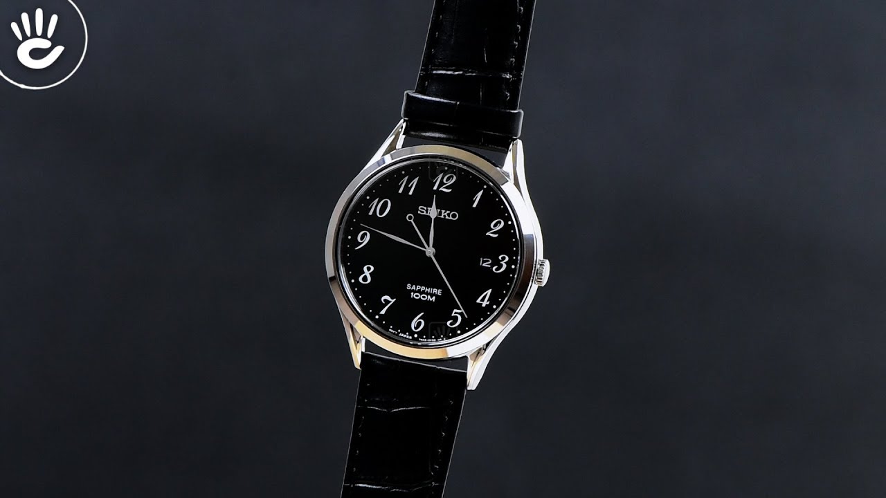 Đồng hồ Seiko #5 | Review đồng hồ Seiko SGEH77P1 cọc số trắng học trò trên  nền mặt đen size 40mm - YouTube