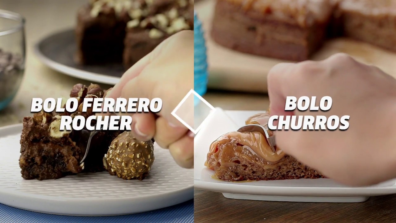 BOLO DE FERRERO ROCHER OU BOLO DE CHURROS: QUAL O SEU FAVORITO? L RECEITAS DE BOLO L VIX