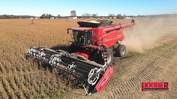Parker Farms Soybean Harvest With Case IH 7250, 7120 Combines